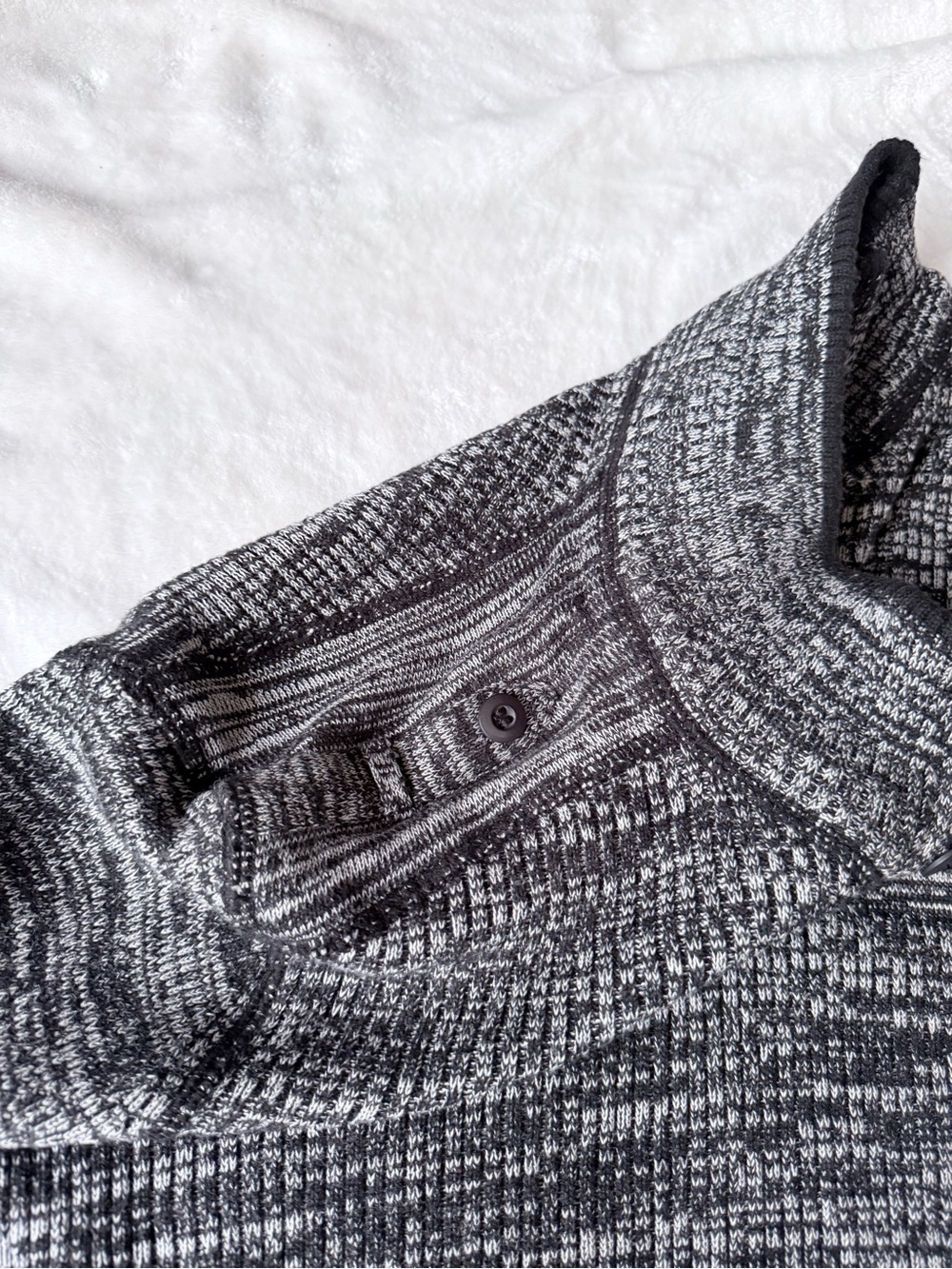 Men's Marled Knit Pullover Sweater - Black/Gray - Picture 7 of 11